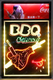 Placa de escrita conduzida fluorescente do piscamento para a propaganda do menu do restaurante