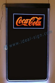 A placa de escrita conduzida fluorescente acrílica/iluminou a placa do menu com logotipo da coca-cola