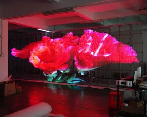 exposição conduzida transparente de vidro