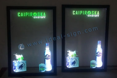 Placa de escrita conduzida fluorescente de vidro envernizada de madeira do quadro para crianças