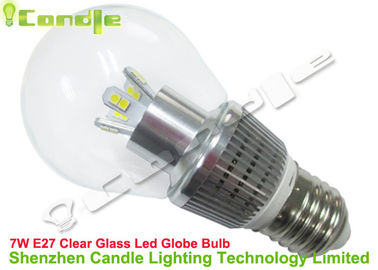O poder superior E27 7watt de RoHS do CE conduziu o escritório domiciliário de vidro transparente do bulbo do globo